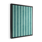 STRIPES - 004 - teal Framed Canvas Print Gallery Image 2