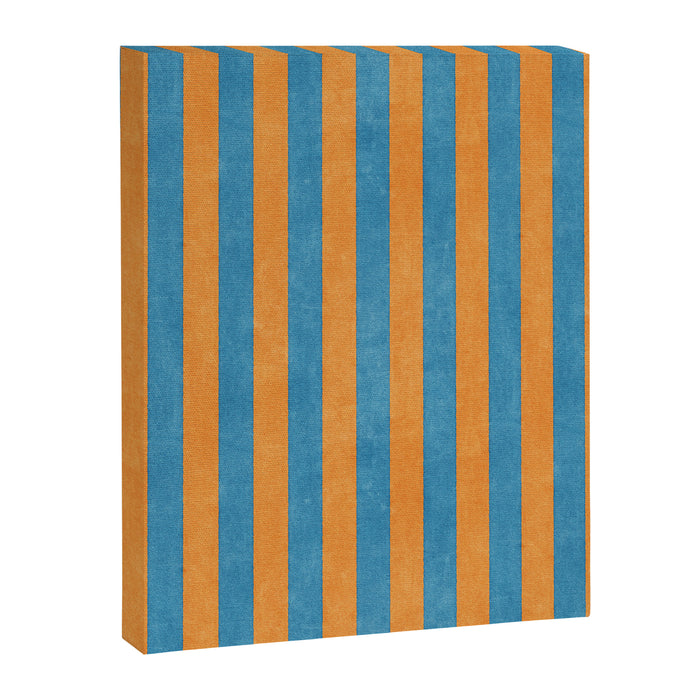 STRIPES - 005 - blue and orange Canvas Print Gallery Image 1