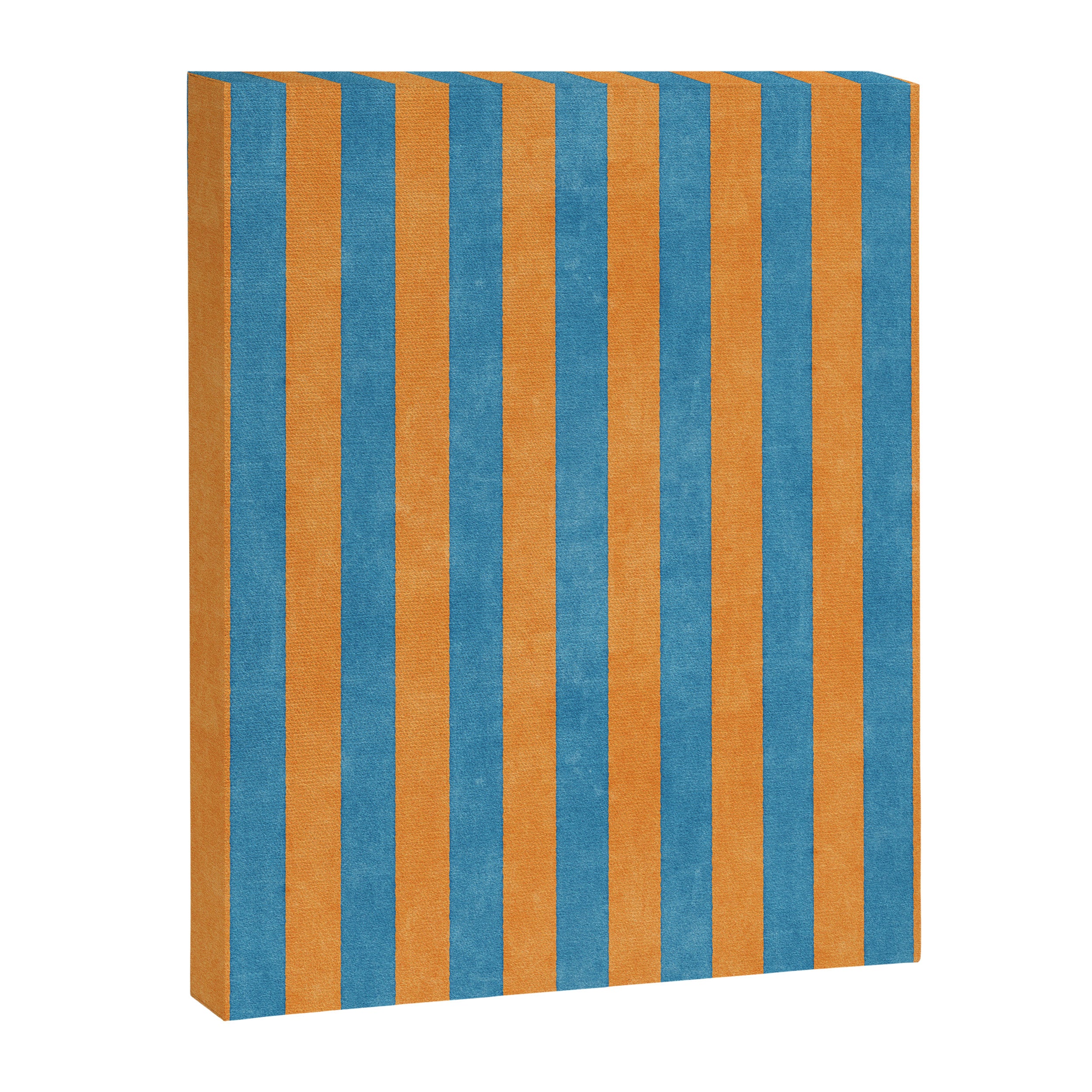 STRIPES - 005 - blue and orange Canvas Print Gallery Image 6