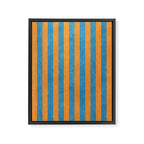 STRIPES - 005 - blue and orange Framed Canvas Print Gallery Image 6