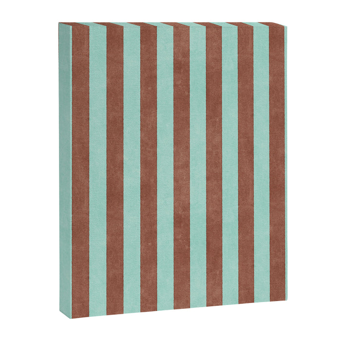 STRIPES - 005 - brown and teal Canvas Print Gallery Image 1