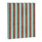 STRIPES - 005 - brown and teal Canvas Print Gallery Image 6