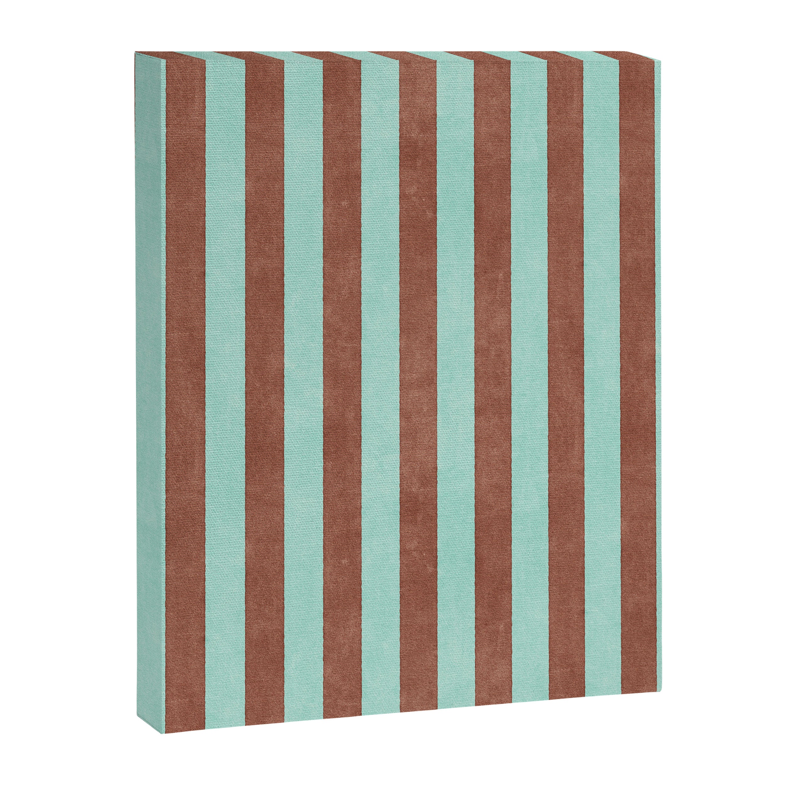 STRIPES - 005 - brown and teal Canvas Print Gallery Image 6