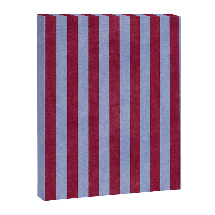 STRIPES - 005 - maroon and blue Canvas Print Gallery Image 1
