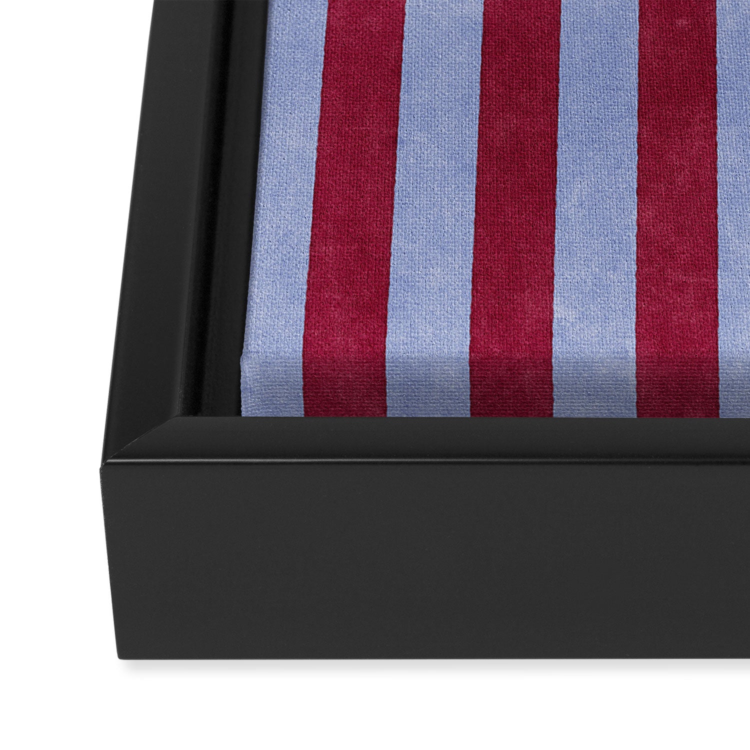 STRIPES - 005 - maroon and blue Framed Canvas Print Gallery Image 3