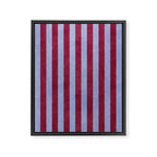 STRIPES - 005 - maroon and blue Framed Canvas Print Gallery Image 6