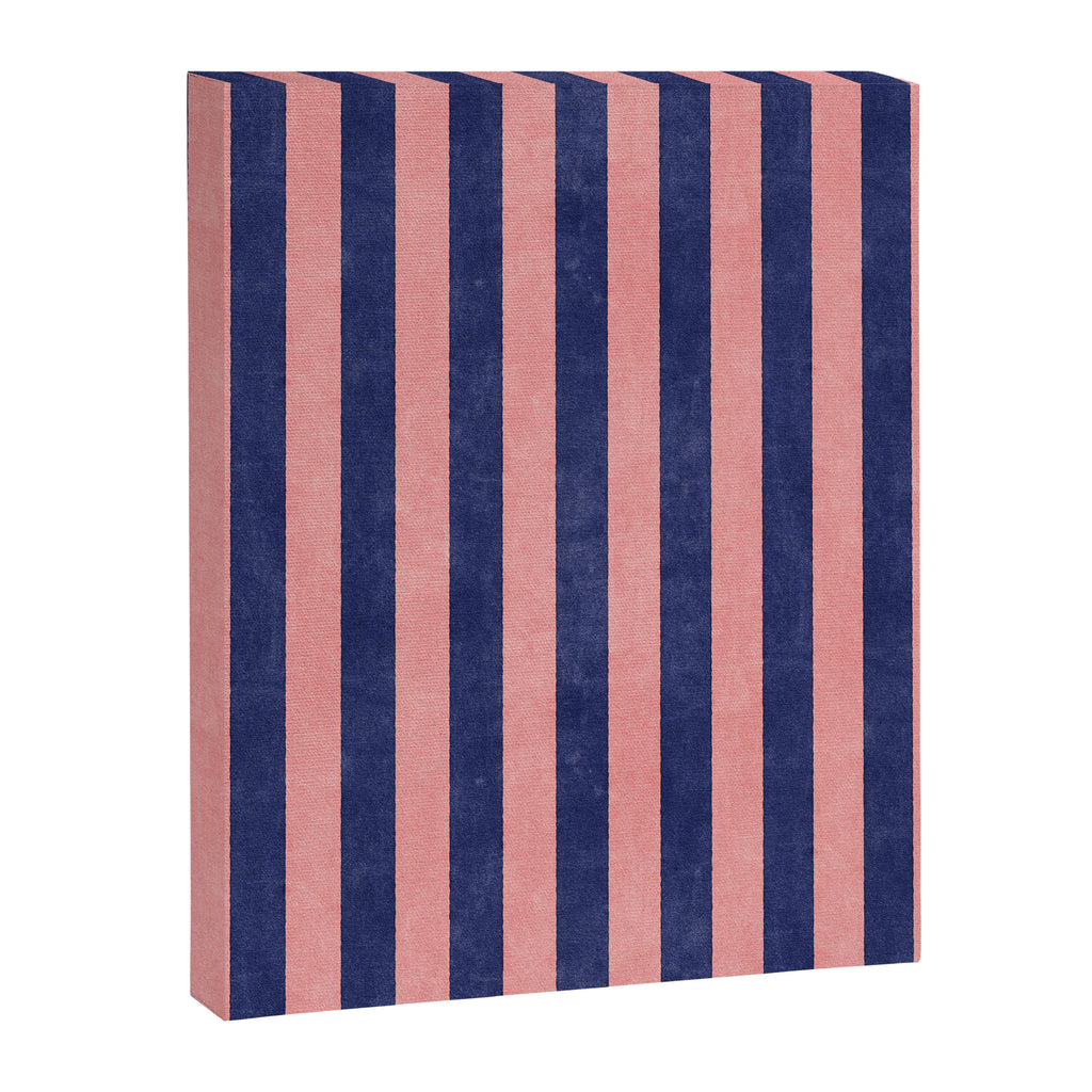 STRIPES - 005 - navy blue and pink Canvas Print Gallery Image 6