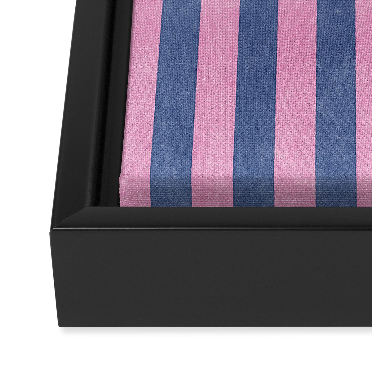 STRIPES - 005 - pink and blue Framed Canvas Print Gallery Image 3