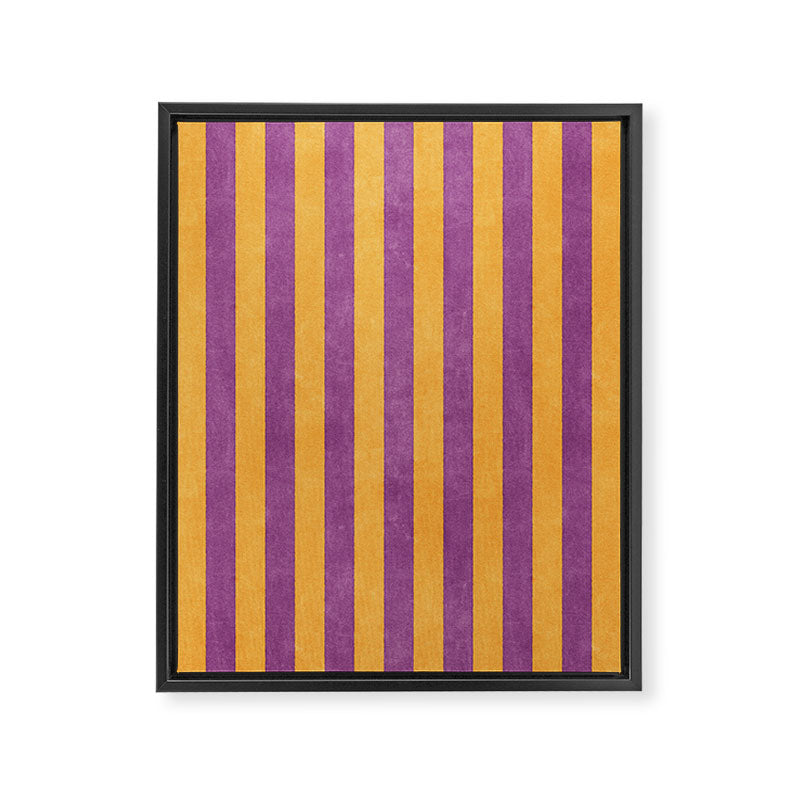 STRIPES - 005 - purple and orange Framed Canvas Print Gallery Image 6