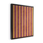 STRIPES - 005 - purple and orange Framed Canvas Print Gallery Image 2