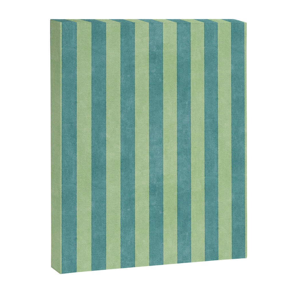 STRIPES - 005 - teal and green Canvas Print Gallery Image 6