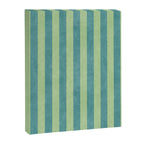 STRIPES - 005 - teal and green Canvas Print Gallery Image 6