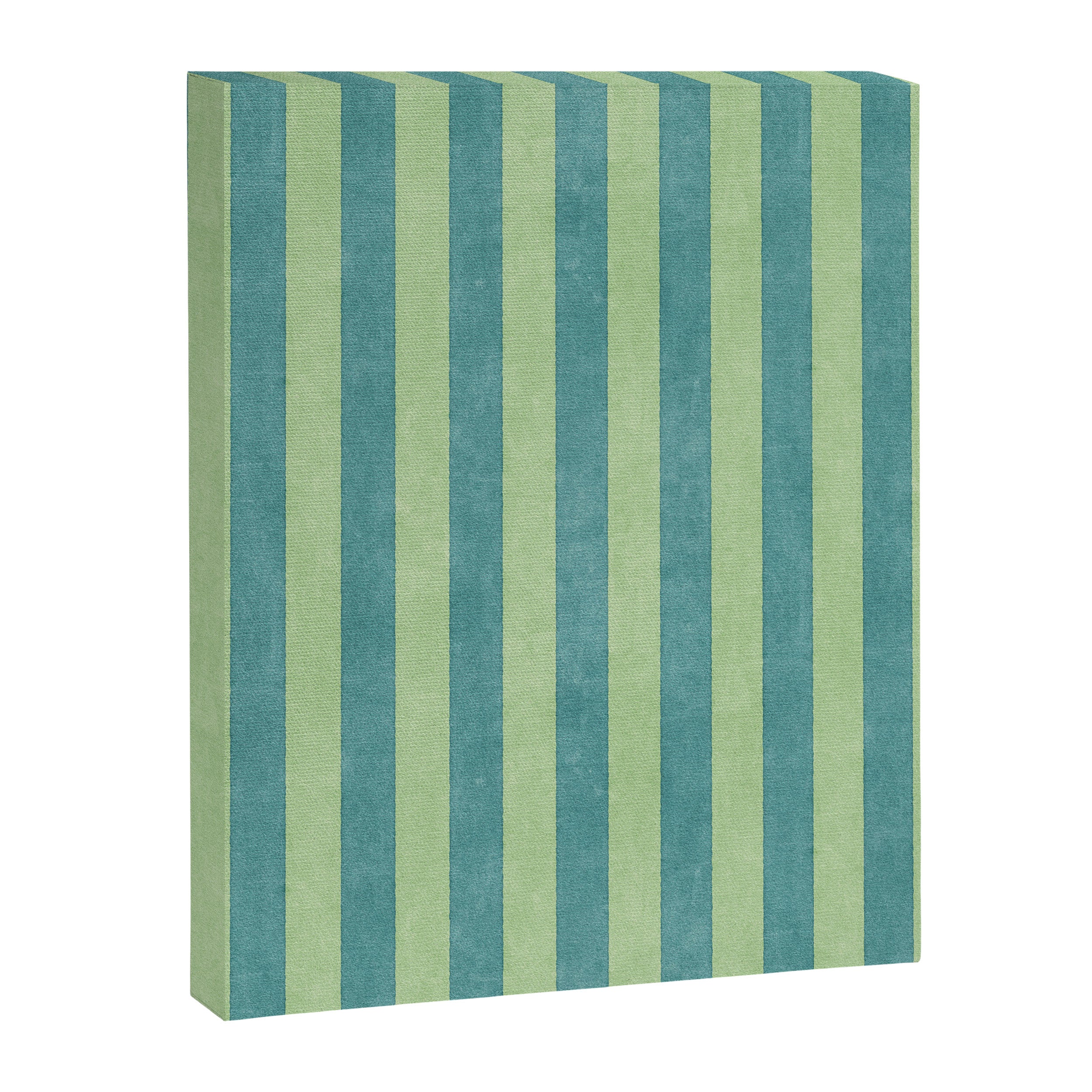 STRIPES - 005 - teal and green Canvas Print Gallery Image 6