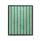 STRIPES - 005 - teal and green Framed Canvas Print Gallery Image 6