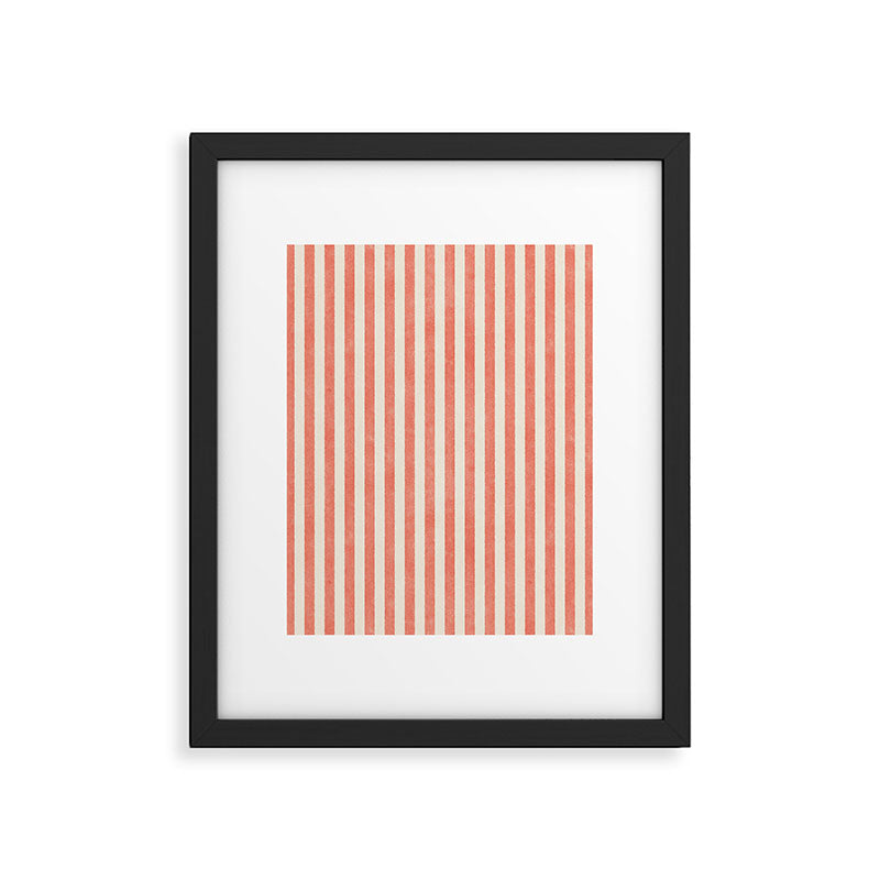 STRIPES - 07 - Guava Framed Art Print Gallery Image 6