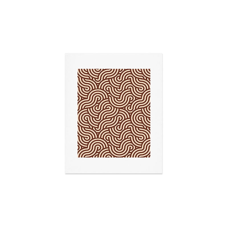 SWIRL Cacao and Almond Art Print Gallery Image 1