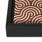 SWIRL Cacao and Almond Framed Canvas Print Gallery Image 3