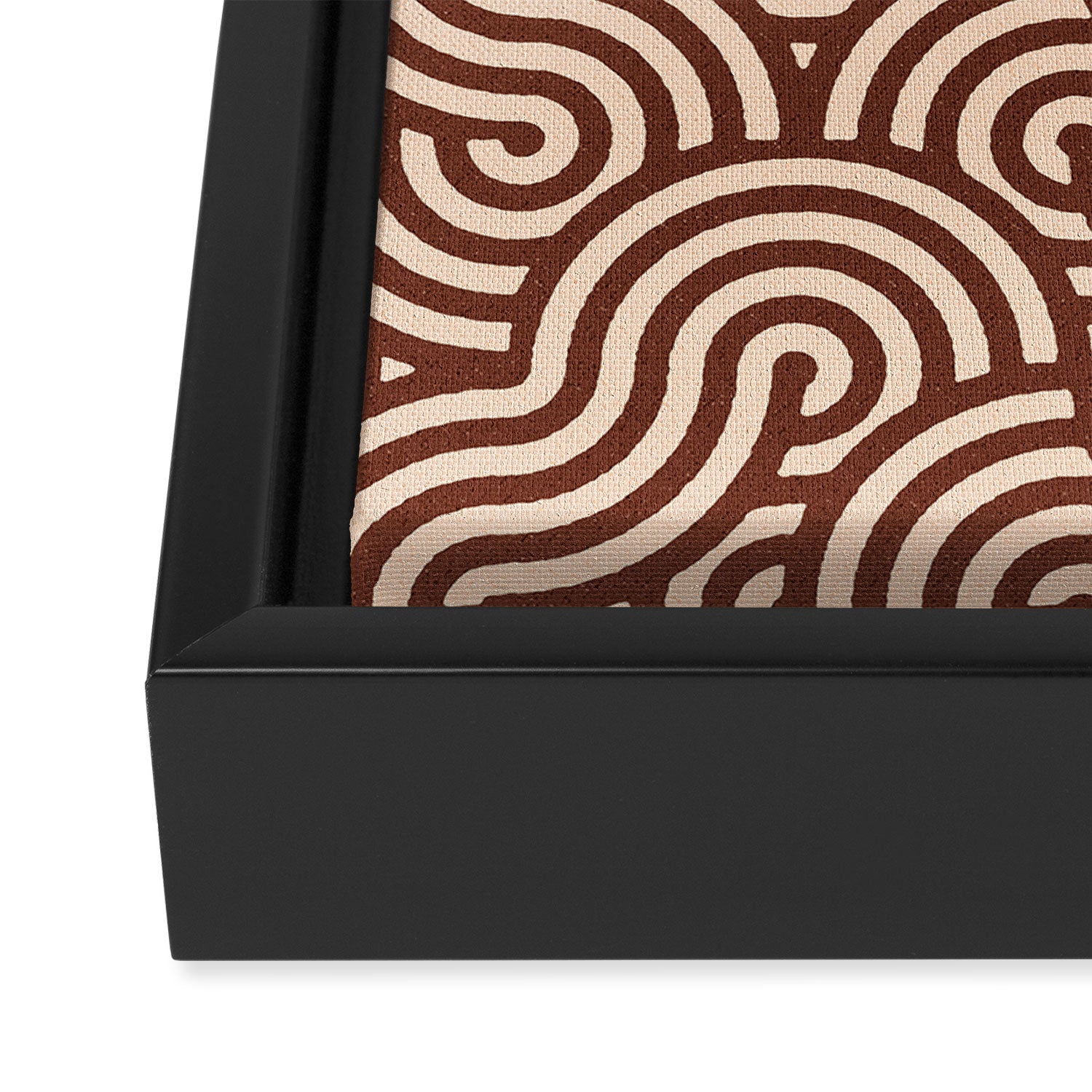 SWIRL Cacao and Almond Framed Canvas Print Gallery Image 3