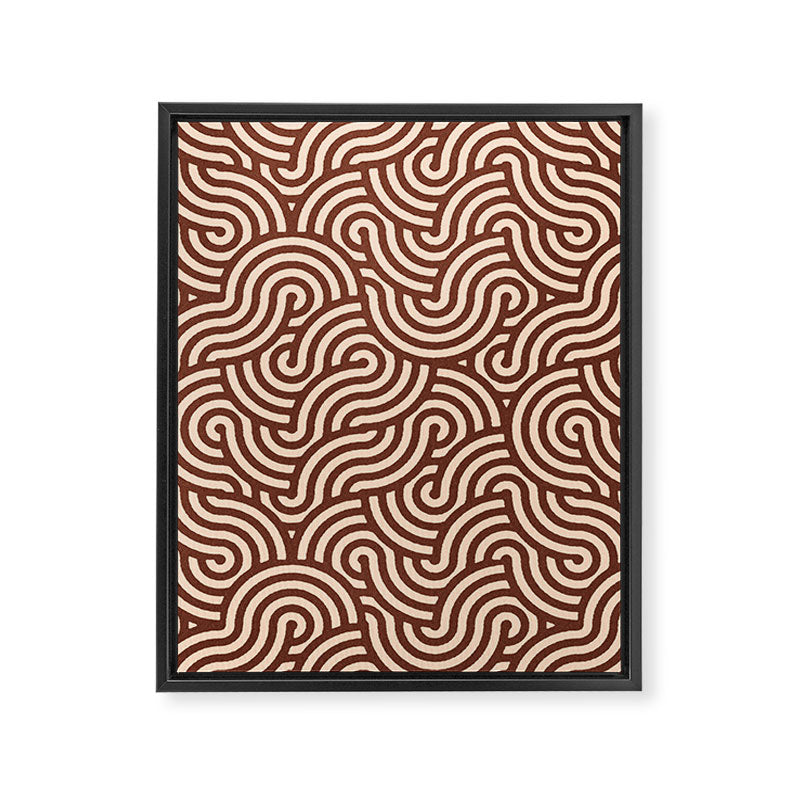 SWIRL Cacao and Almond Framed Canvas Print Gallery Image 8