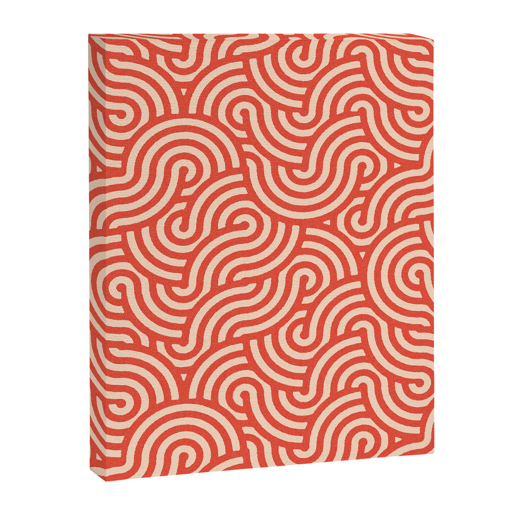 SWIRL Cayenne and Almond Canvas Print Gallery Image 8