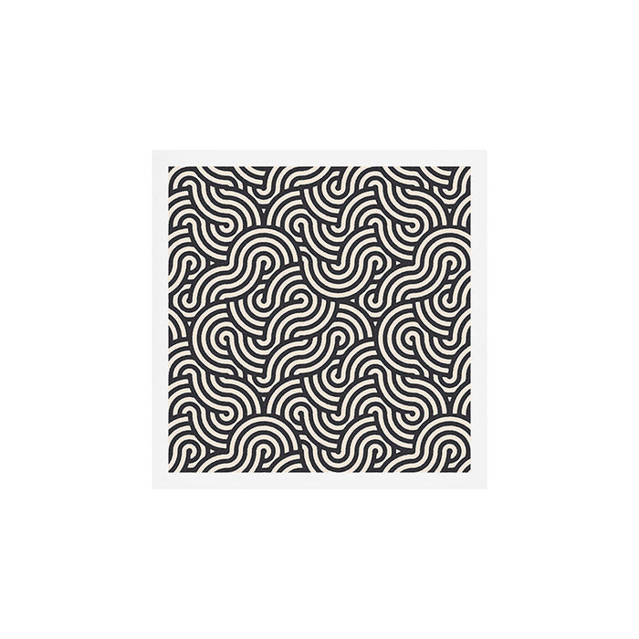 SWIRL Coal and Cream Art Print Gallery Image 1