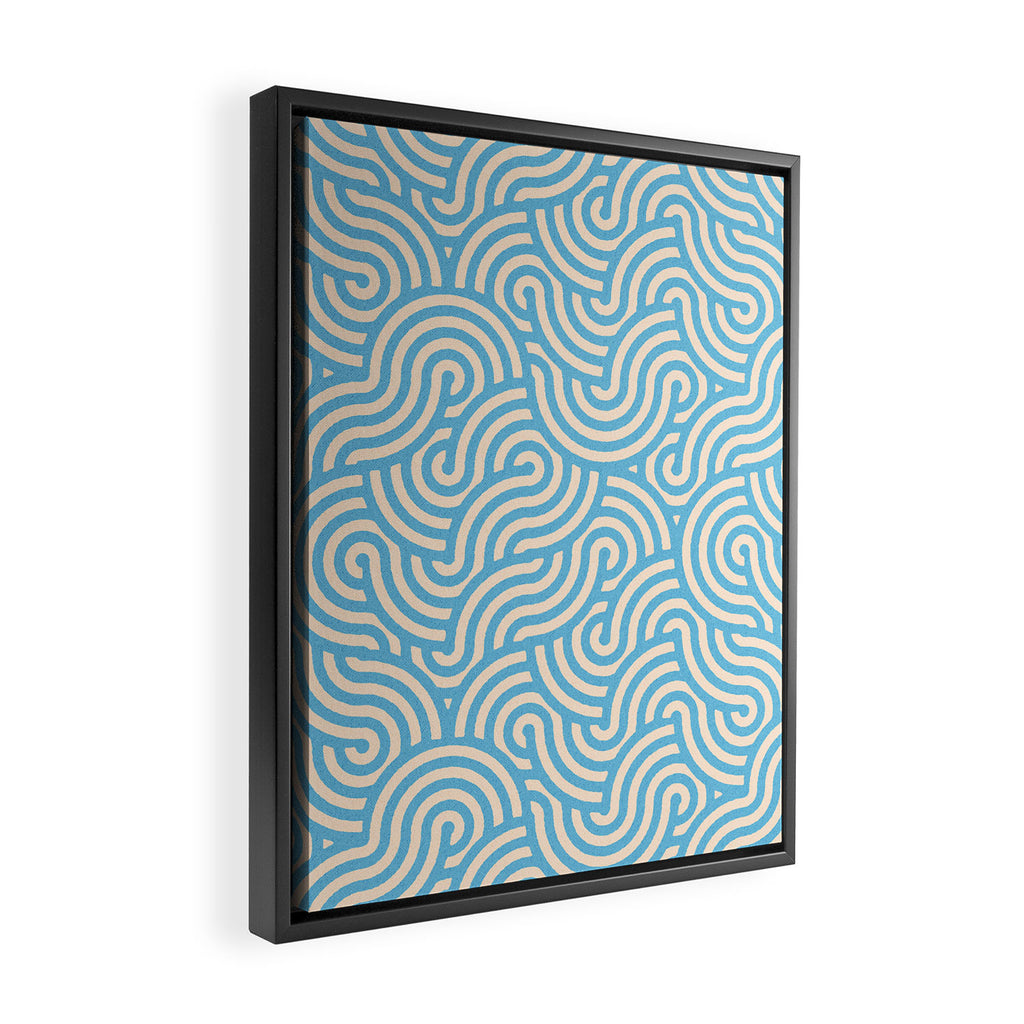 SWIRL Lake and Oat Framed Canvas Print Gallery Image 2