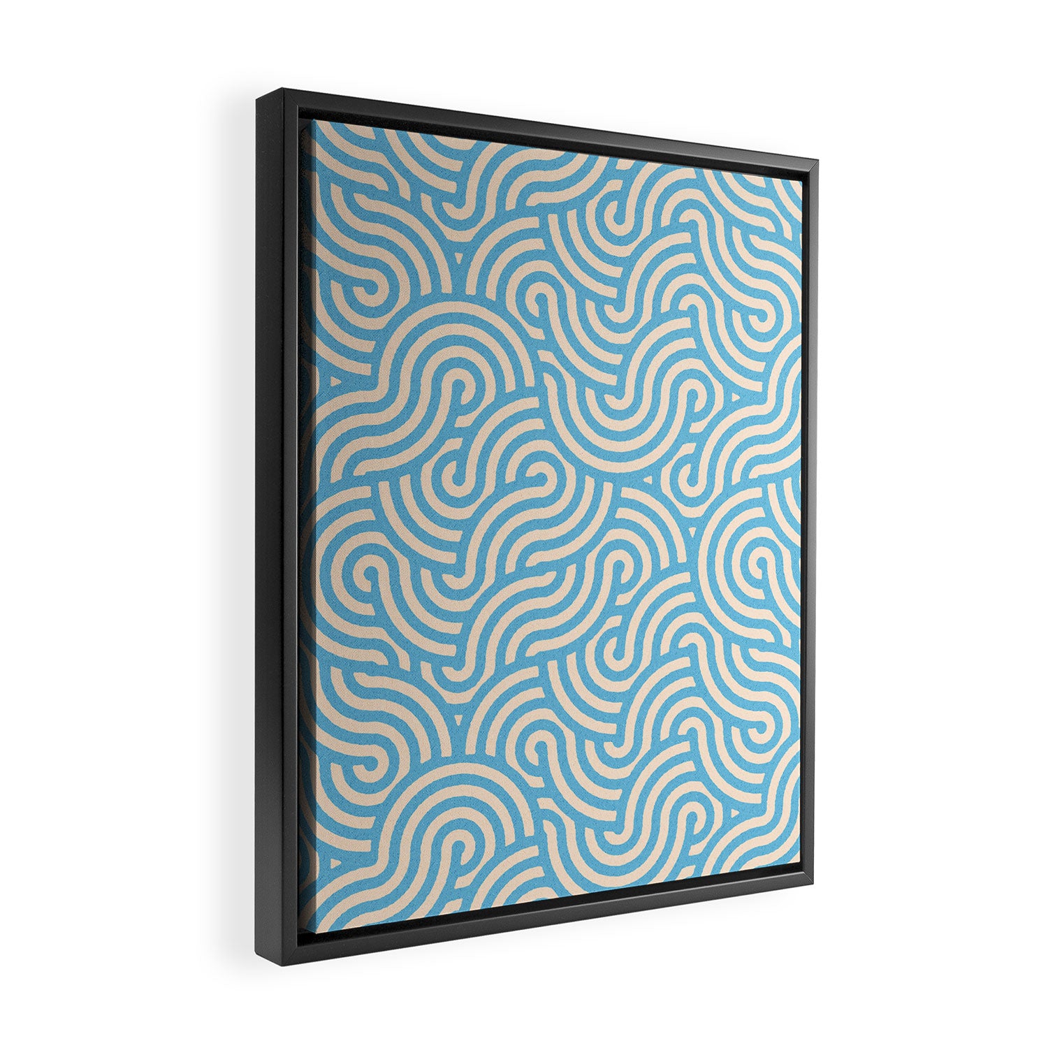 SWIRL Lake and Oat Framed Canvas Print Gallery Image 2