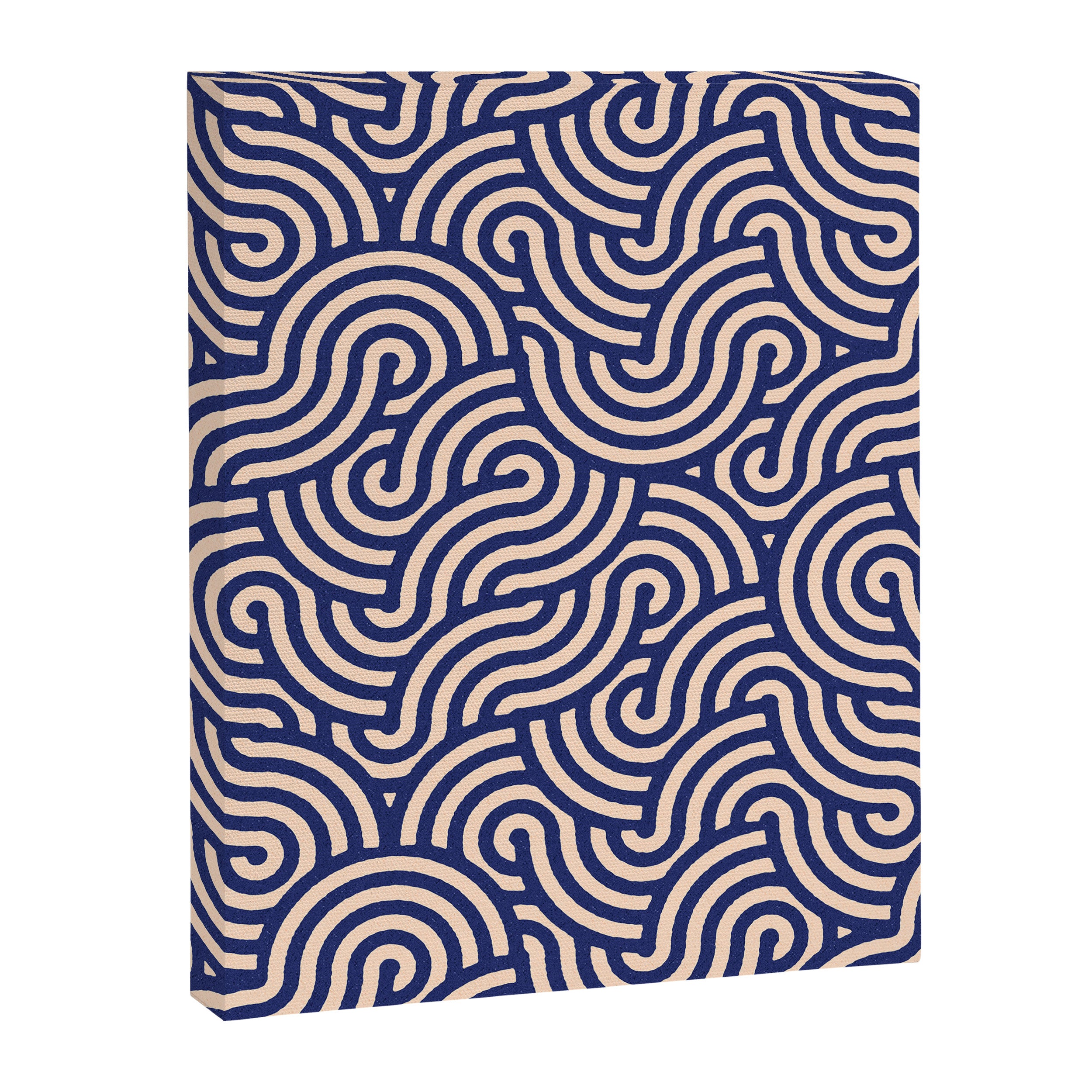 SWIRL Lapis and Almond Canvas Print Gallery Image 8