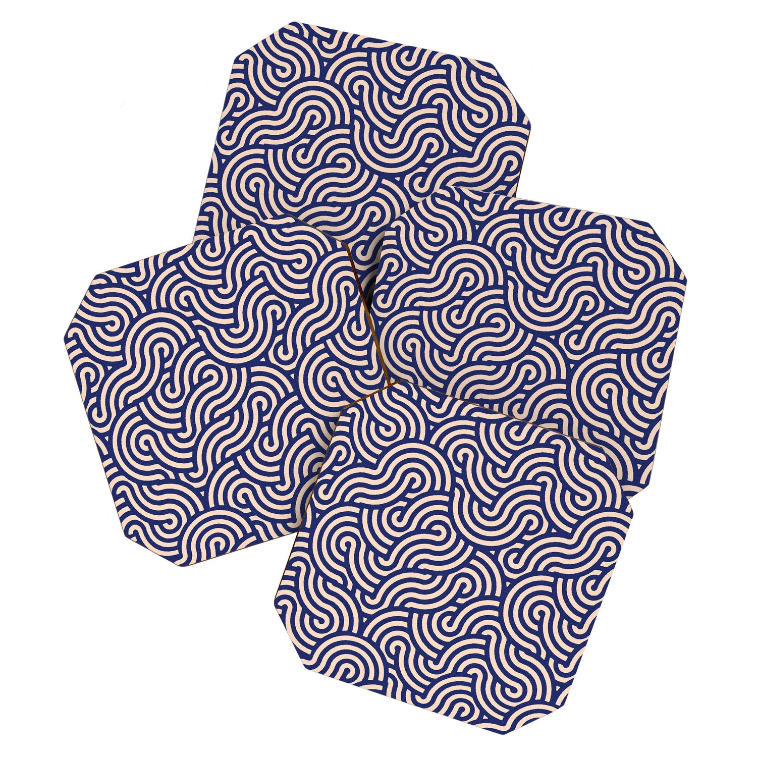 SWIRL Lapis and Almond Coaster Gallery Image 1