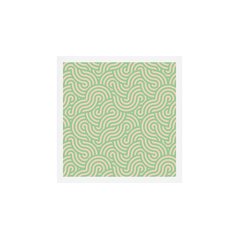SWIRL Lime and Almond Art Print Gallery Image 1