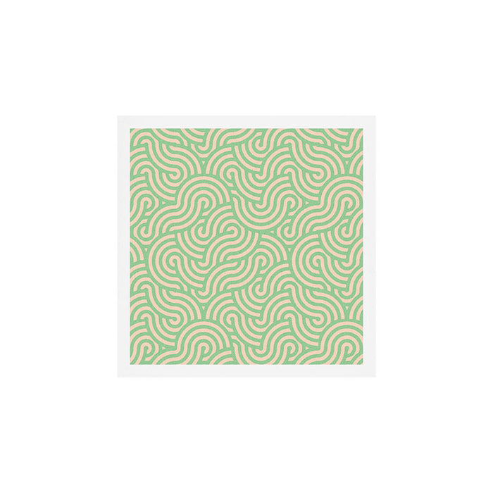 SWIRL Lime and Almond Art Print Gallery Image 1