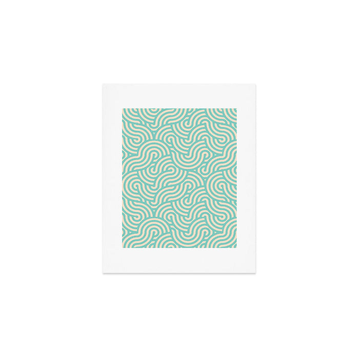 SWIRL Mint and Oat Art Print Gallery Image 1