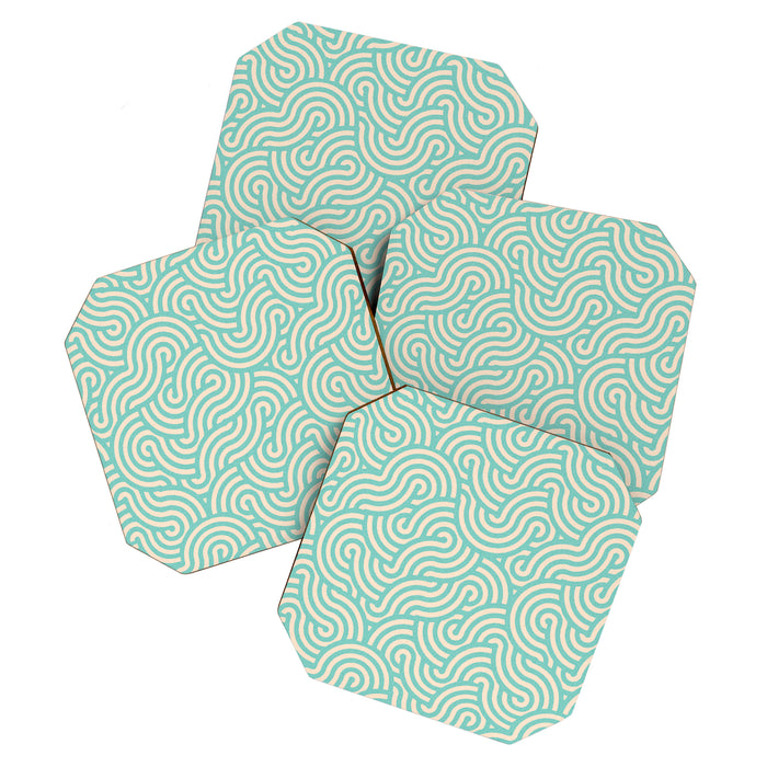 SWIRL Mint and Oat Coaster Gallery Image 1