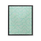 SWIRL Mint and Oat Framed Canvas Print Gallery Image 8