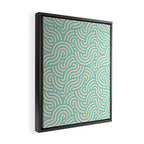 SWIRL Mint and Oat Framed Canvas Print Gallery Image 2