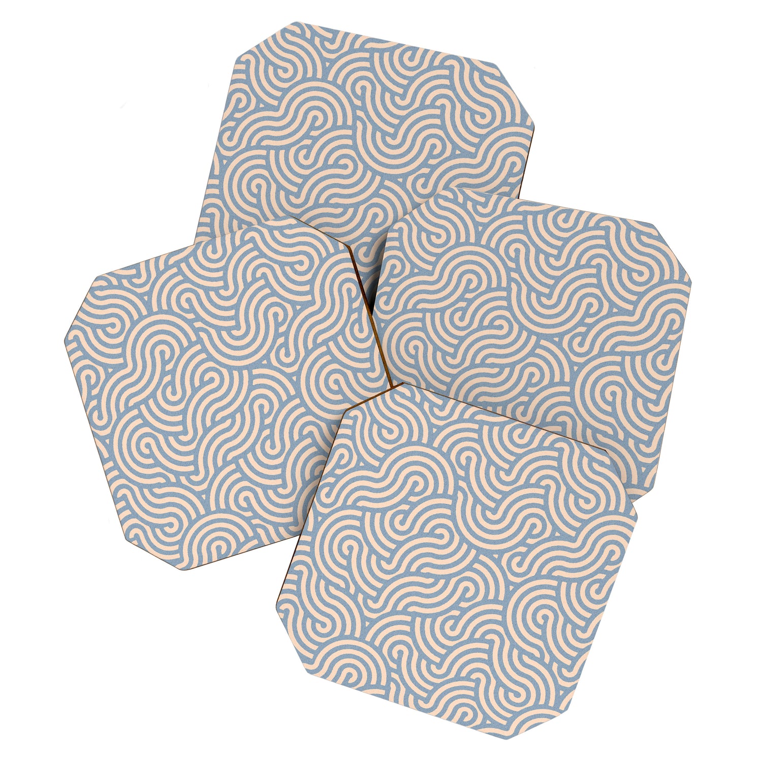 SWIRL - Stone and Almond Coaster Gallery Image 1