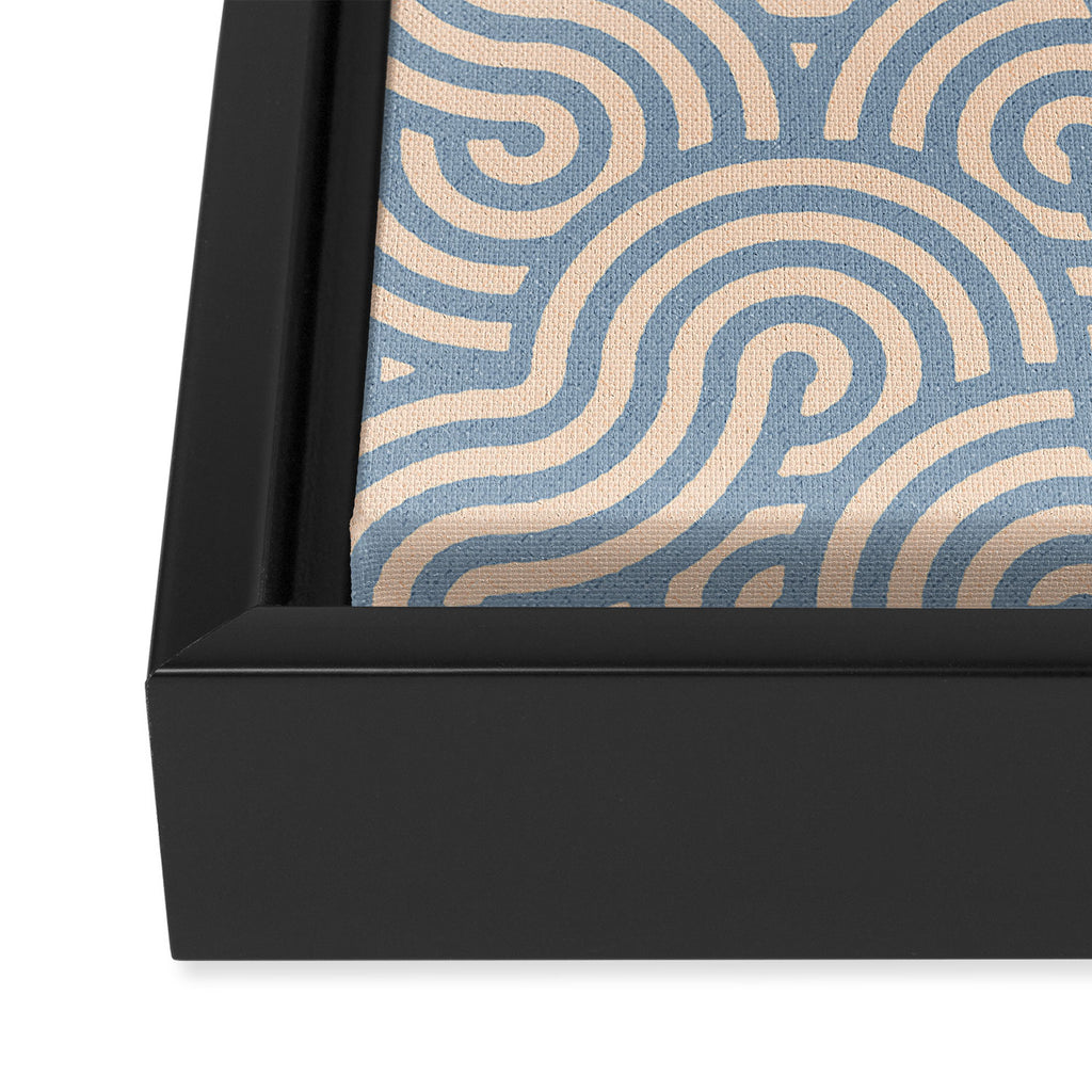 SWIRL - Stone and Almond Framed Canvas Print Gallery Image 3