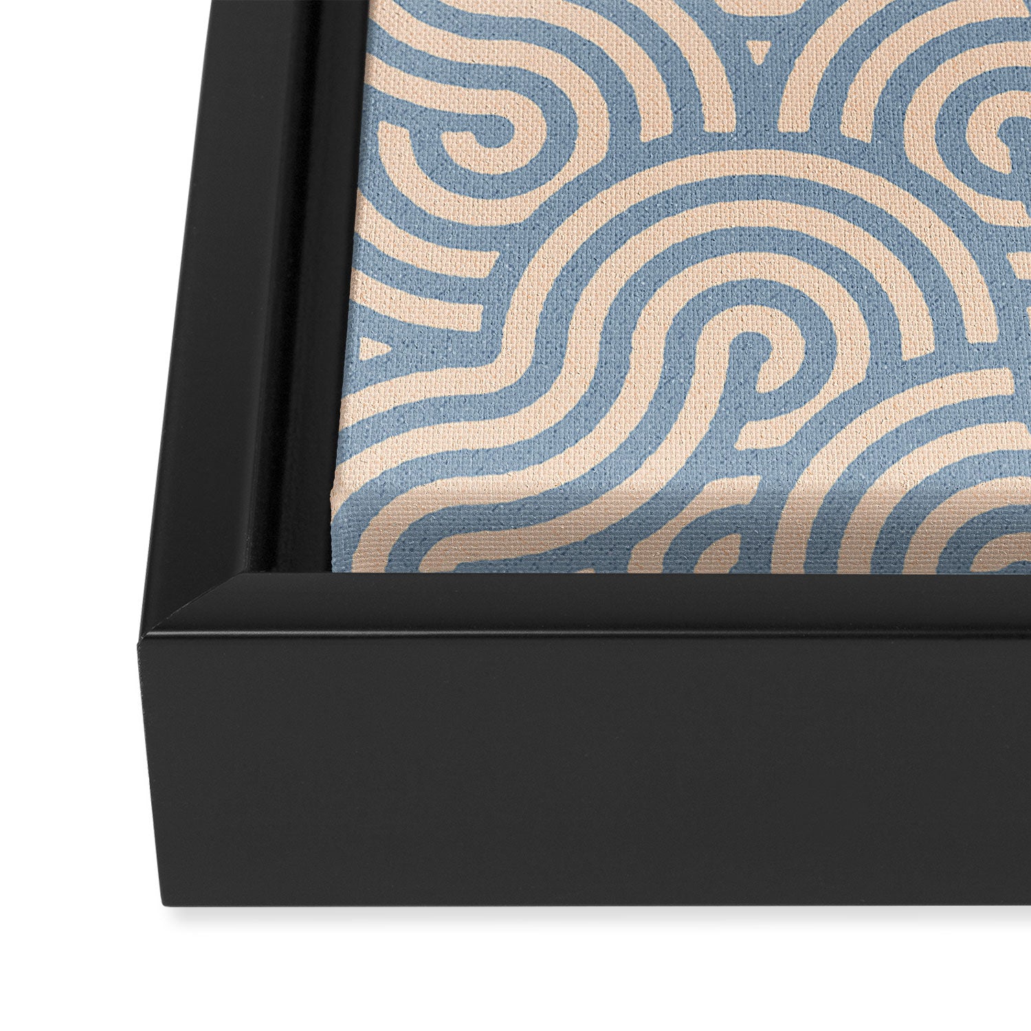 SWIRL - Stone and Almond Framed Canvas Print Gallery Image 3