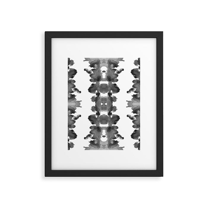 Black Ink Blots Framed Art Print Gallery Image 1