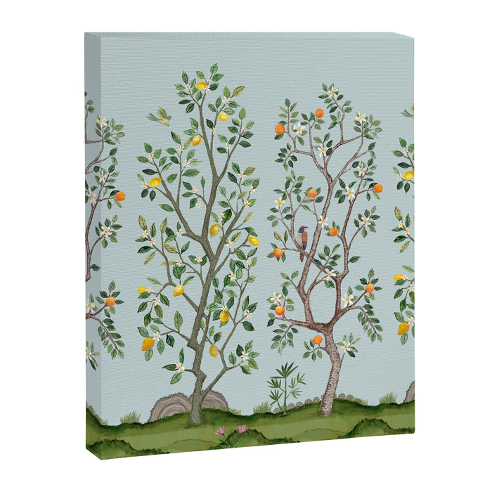 Chinoiserie Citrus Grove Mural Multicolor Canvas Print Gallery Image 1