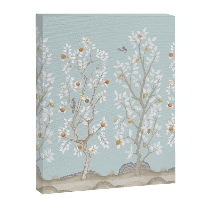 Citrus Grove Mural in Mist Canvas Print Gallery Image 1