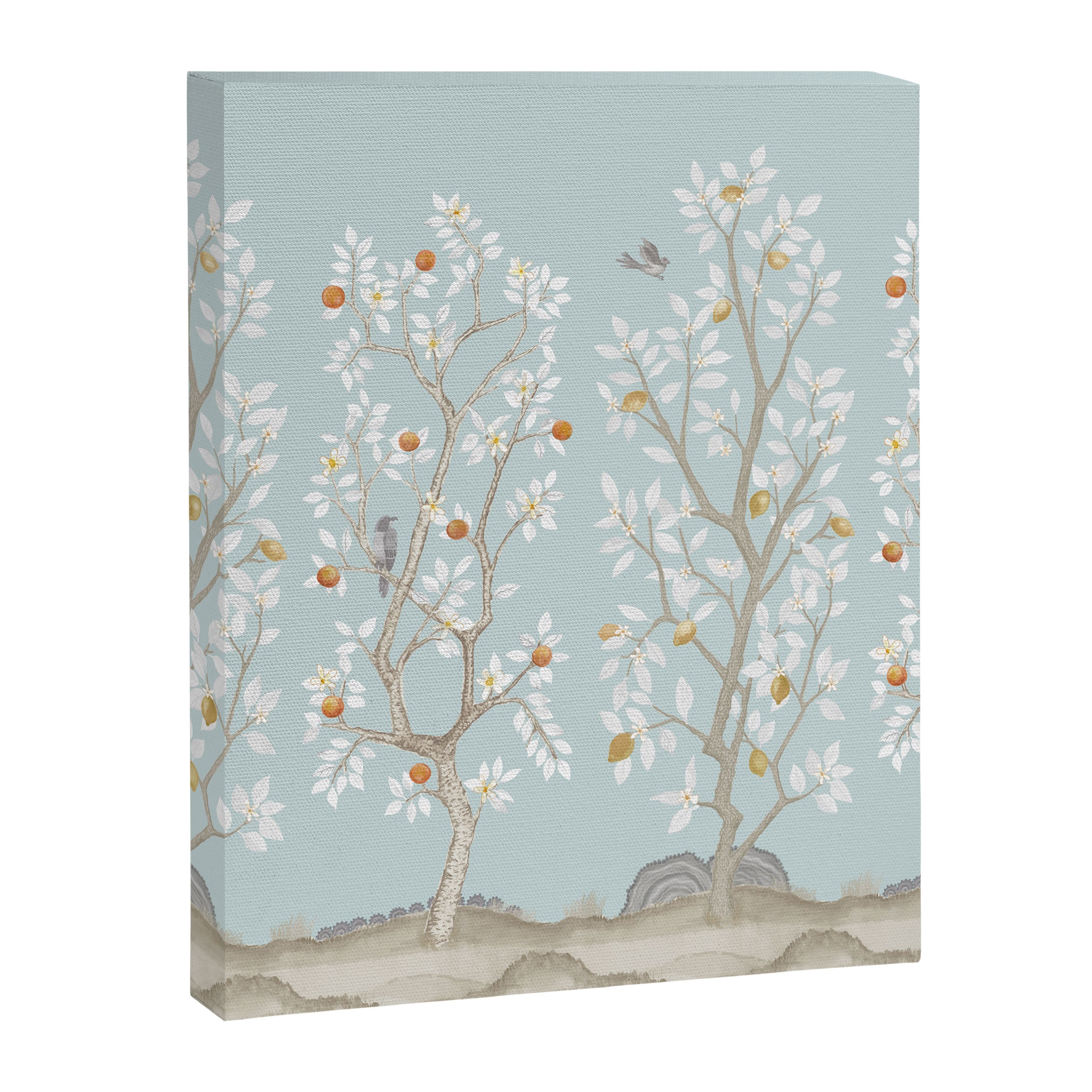 Citrus Grove Mural in Mist Canvas Print Gallery Image 6