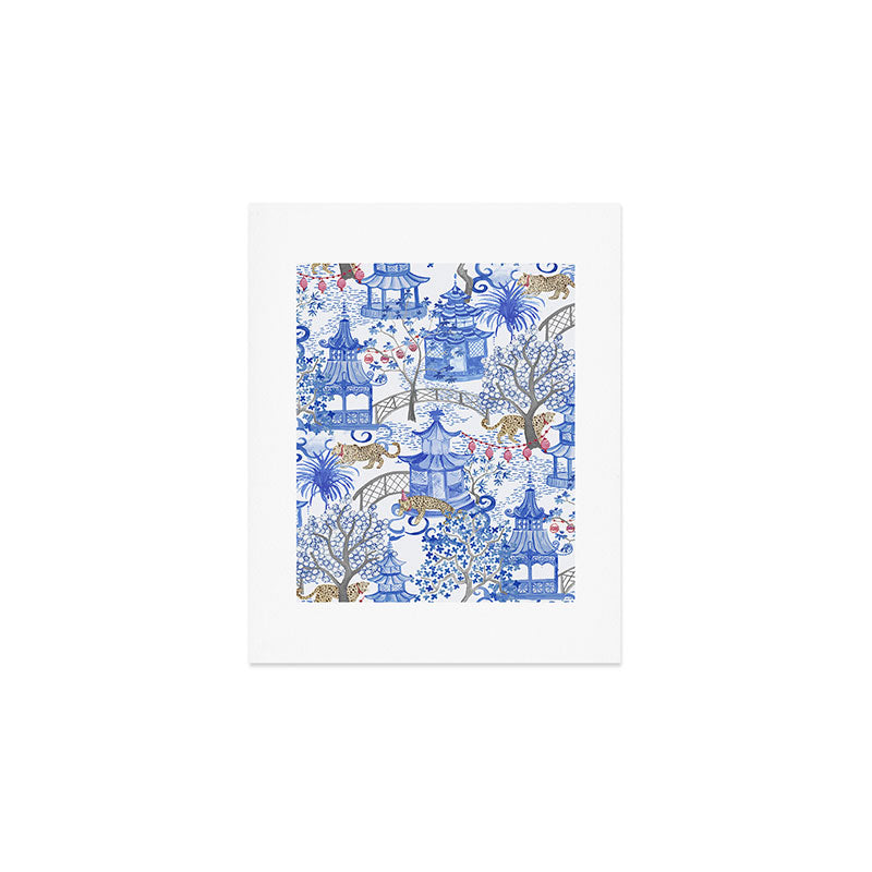 Party Leopards in the Pagoda Forest Art Print Gallery Image 1