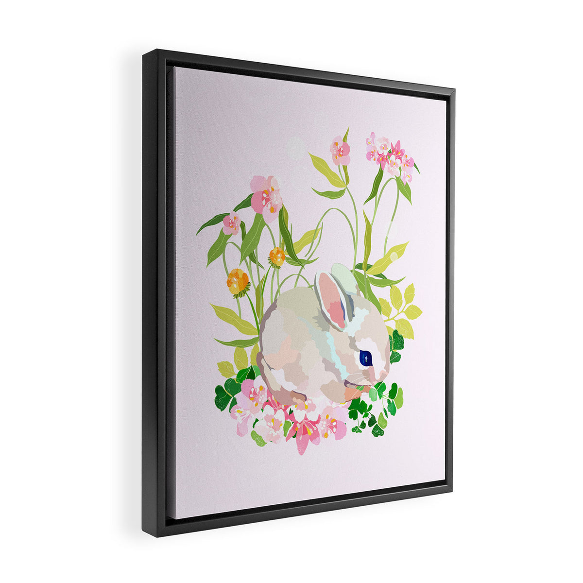springtime bunny Framed Canvas Print Gallery Image 2