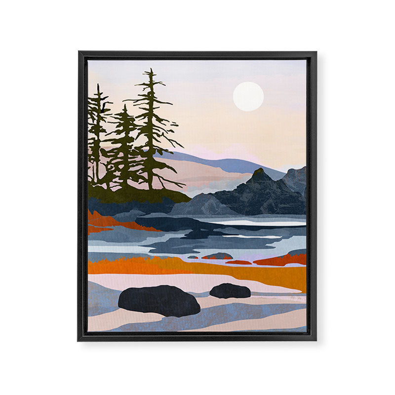 valley moon Framed Canvas Print Gallery Image 6