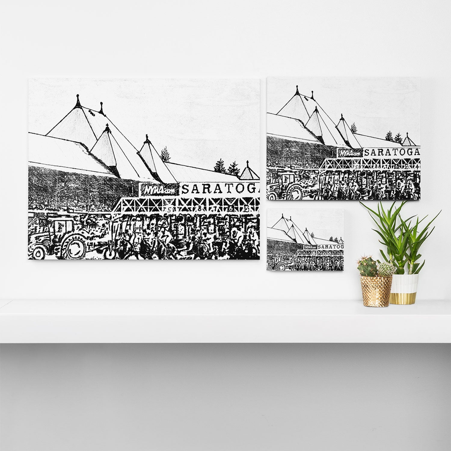 "The Starting Gate" Saratoga Springs Race Course Track Canvas Print Gallery Image 3