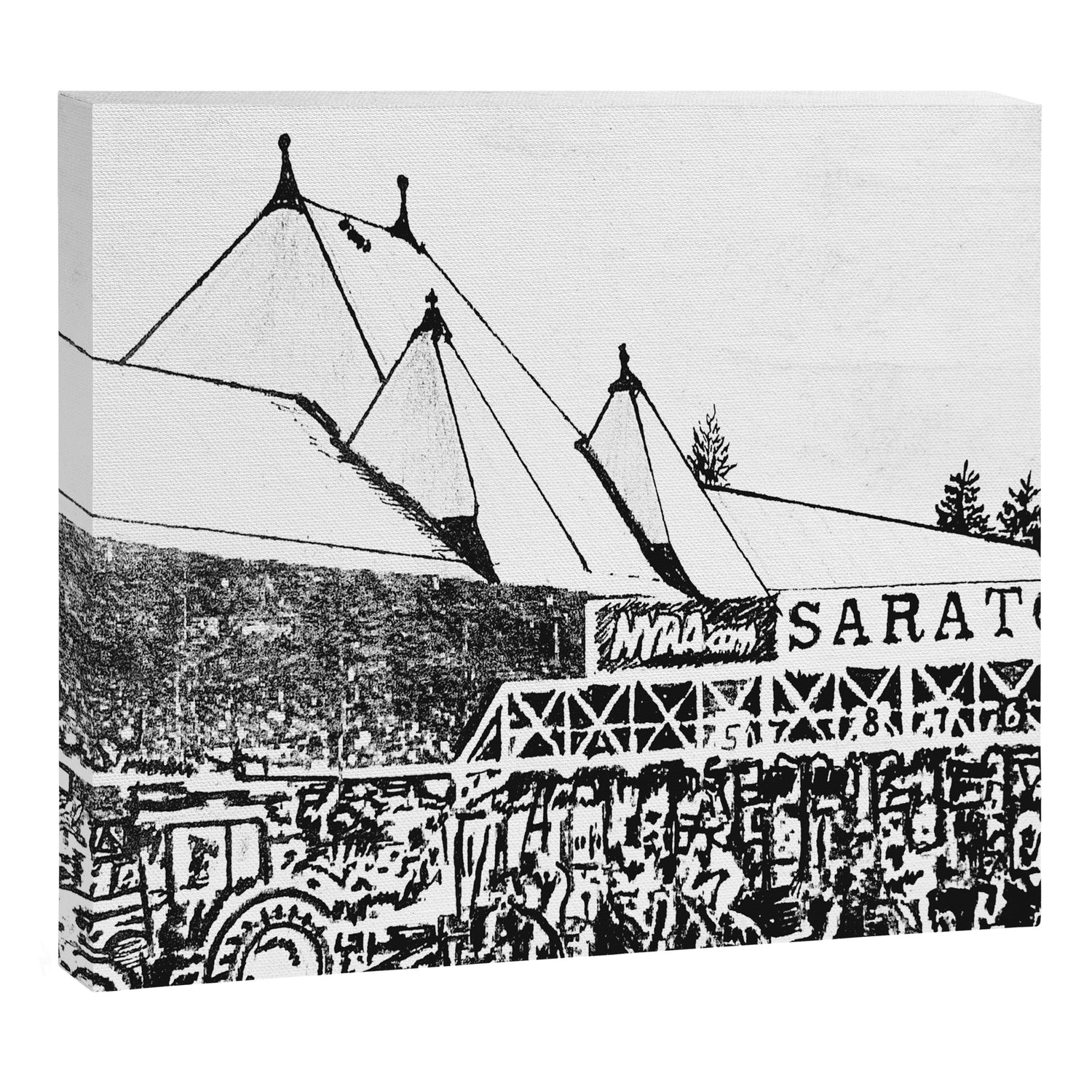"The Starting Gate" Saratoga Springs Race Course Track Canvas Print Gallery Image 3