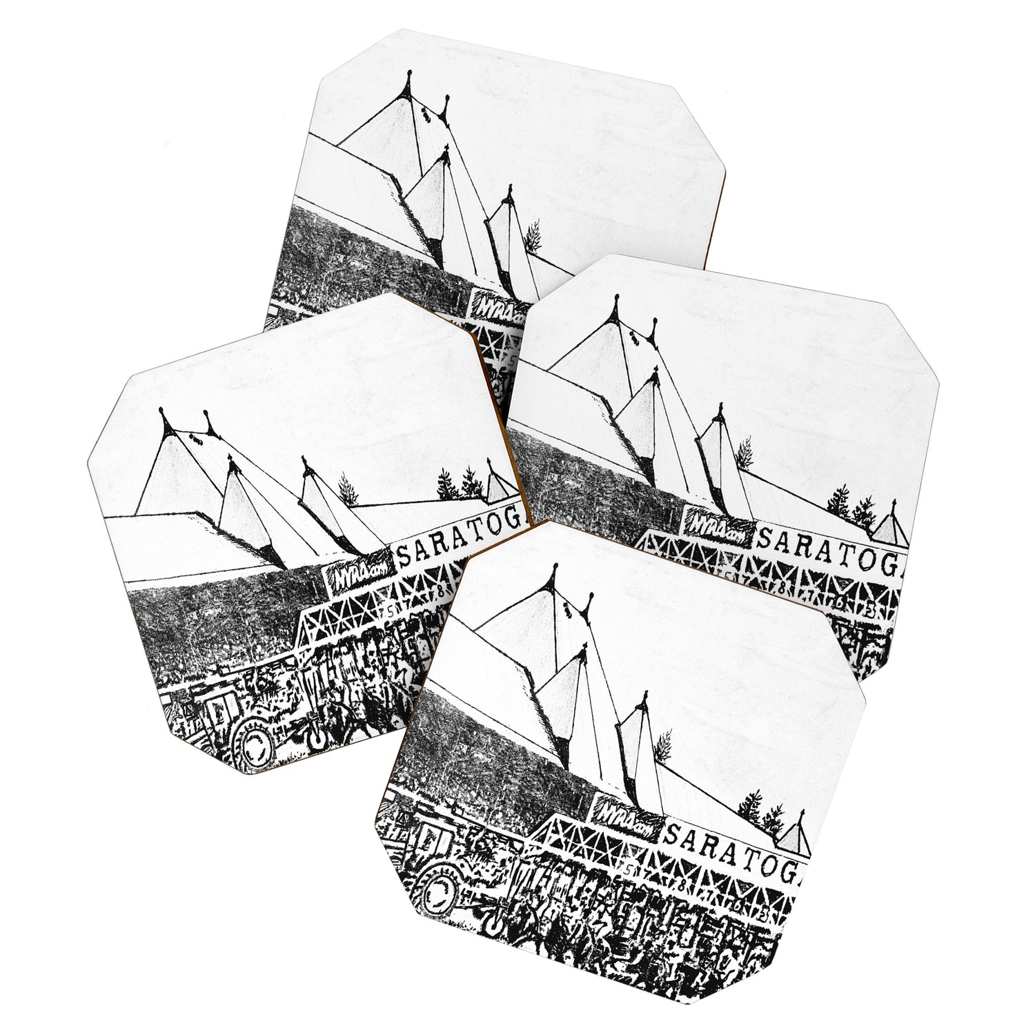 "The Starting Gate" Saratoga Springs Race Course Track Coaster Gallery Image 1