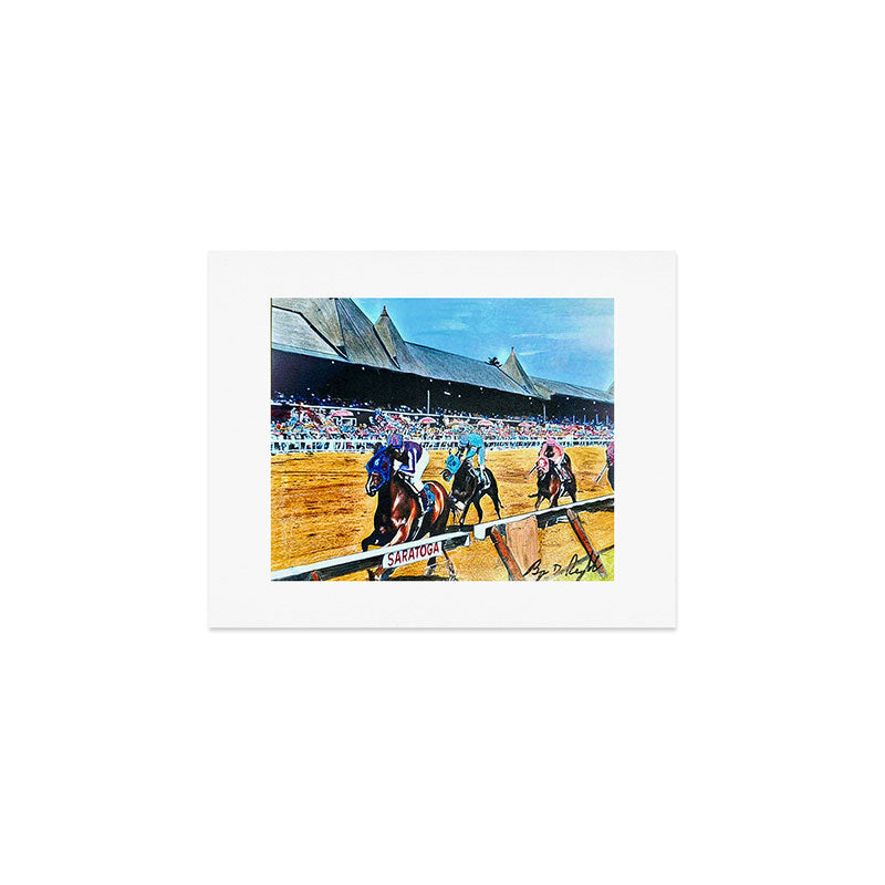 Trifecta - Saratoga Springs - Original Art- Horse Racing Art Print