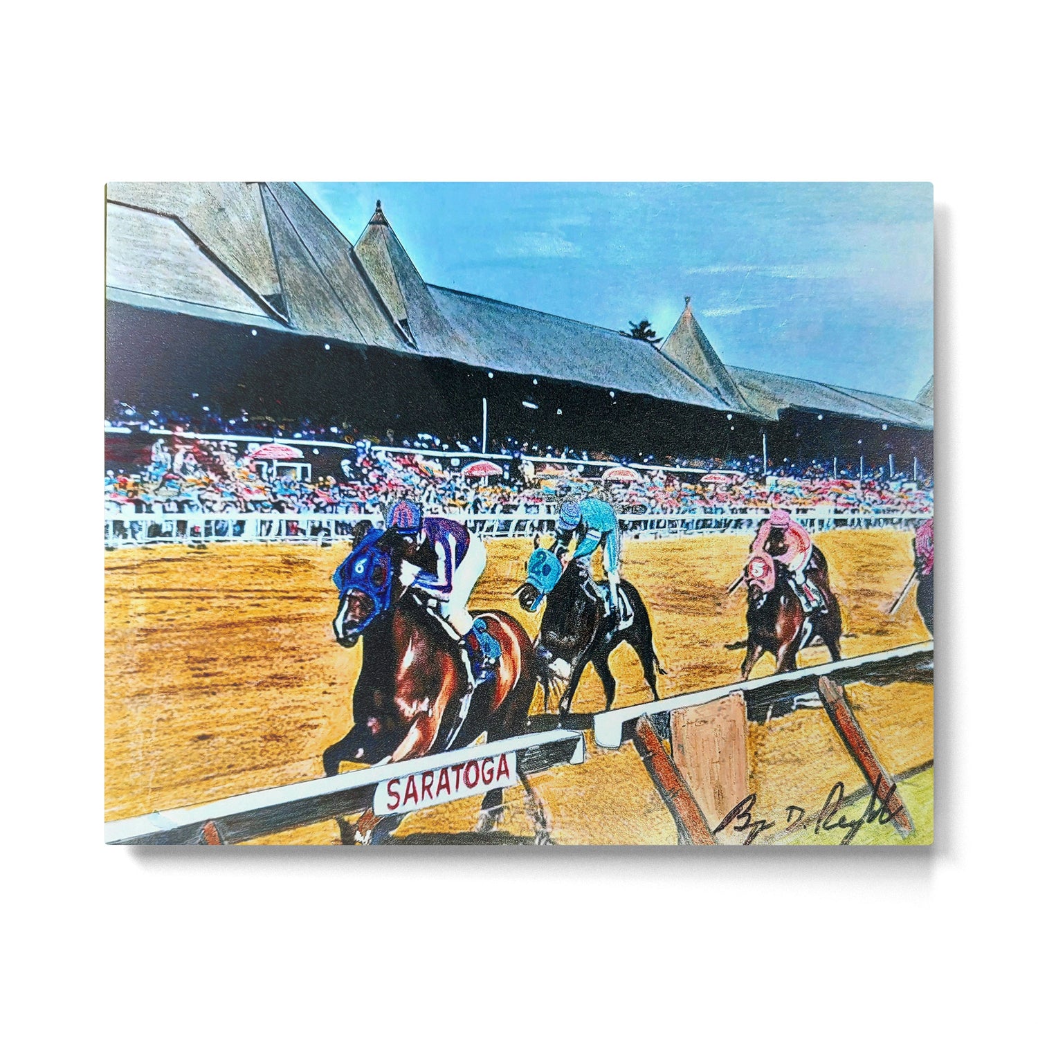 TRIFECTA - Saratoga Springs - Original Art- Horse Racing Metal Print Gallery Image 4